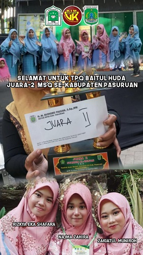 Gambar Berita TPQ Baitul Huda Memperoleh Penghargaan Juara 2 Syahril Al Quran pada Festival Anak Sholeh Indonesia