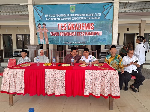 Gambar Desa Randupitu mengadakan Tes Penjaringan untuk Calon Kepala Wilayah Dusun Babat dan Kasi Palayanan