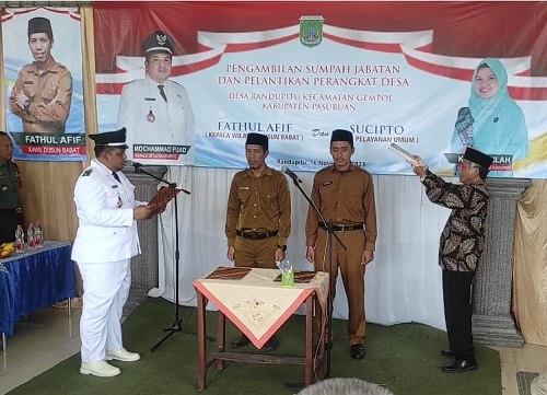 Gambar Berita Pengambilan Sumpah Jabatan dan Pelantikan Perangkat Desa Randupitu