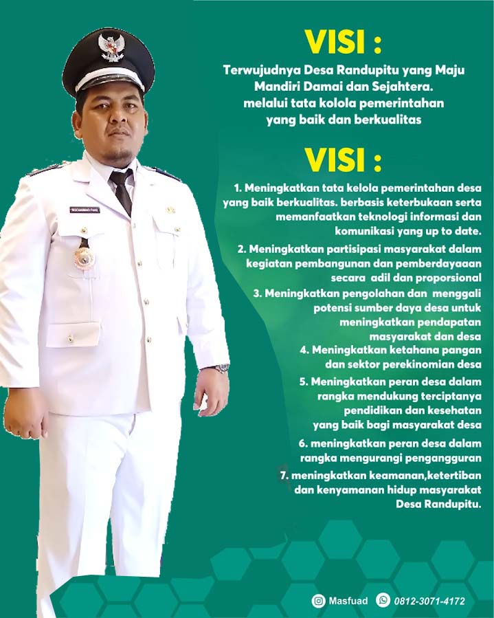 Gambar VISI DAN MISI KEPALA DESA RANDUPITU